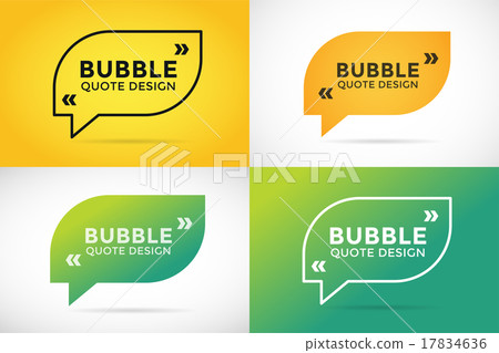 Quote blank template bubble empty design 17834636