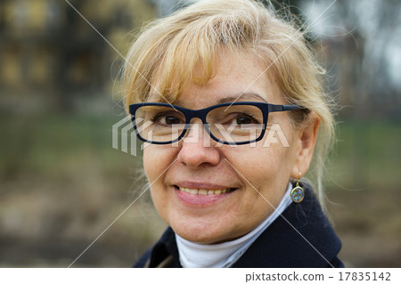 Cute blonde adult woman autumn portrait Cute blonde adult woman autumn portrait 17835142