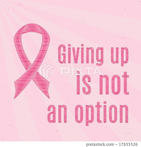 Pink breast cancer awareness ribbon 17835526