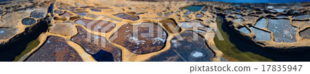 Man made evaporation ponds for salt production, Malta 17835947