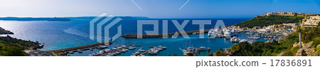 Panorama view on Mgarr port with ferry on Gozo  17836891