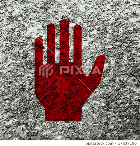 Stop. hand. Flat modern web button and space for y Stop. hand. Flat modern web button and space for y 17837190