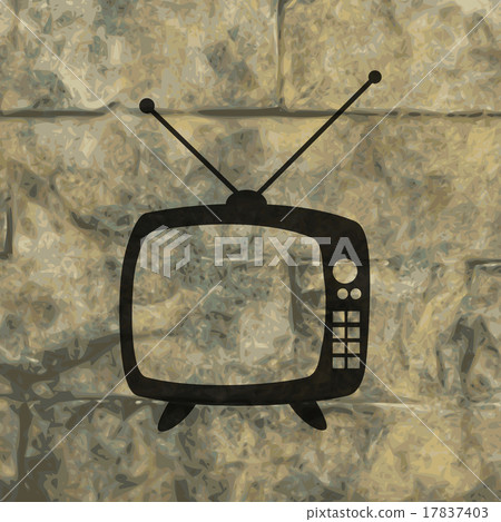 Retro tv. Flat modern web button and space for you Retro tv. Flat modern web button and space for you 17837403