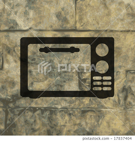 microwave. kitchen equipment. Flat modern web butt 17837404