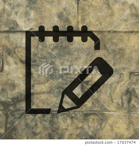 Notepad paper Documents. Flat modern web button  a 17837474