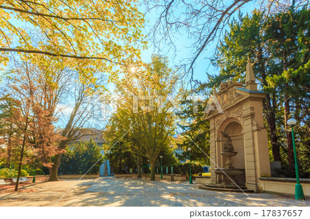 Park near Ball Game Hall in the Royal Garden in Park near Ball Game Hall in the Royal Garden in 17837657