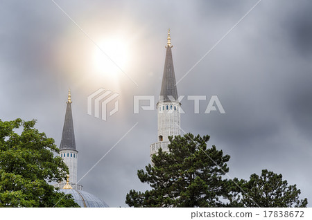 two minarets of a berlin mosque 17838672