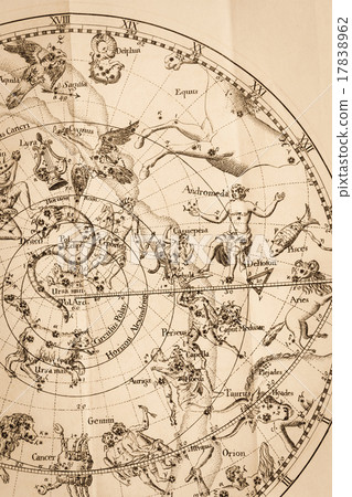 Antique astronomical map 17838962