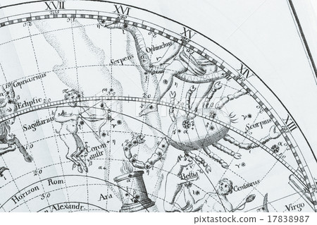 Antique astronomical map Antique astronomical map 17838987
