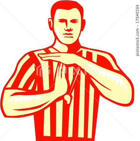 Basketball Referee Technical Foul Retro 17840584