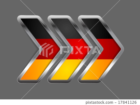 Abstract vector metallic arrow. German colors Abstract vector metallic arrow. German colors 17841126