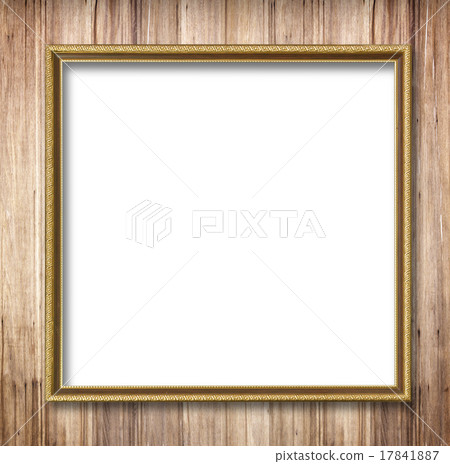 Picture frame brown wooden texture wall 17841887