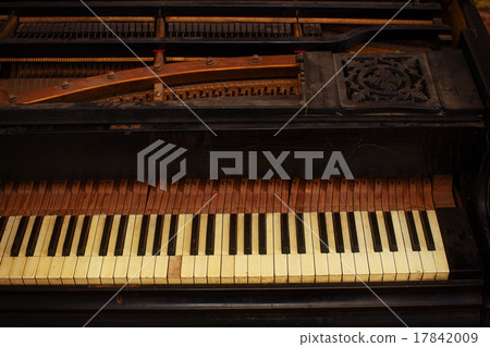 black and white piano keys and wood grain with black and white piano keys and wood grain with 17842009