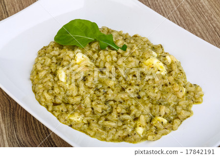 Risotto with pesto Risotto with pesto 17842191