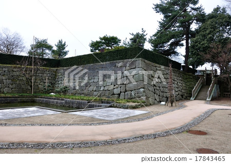 Fukui Prefecture Fukui City Fukui Castle Ruins Honmaru castor town trace 17843465