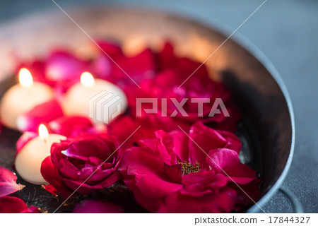 red roses and candles red roses and candles 17844327