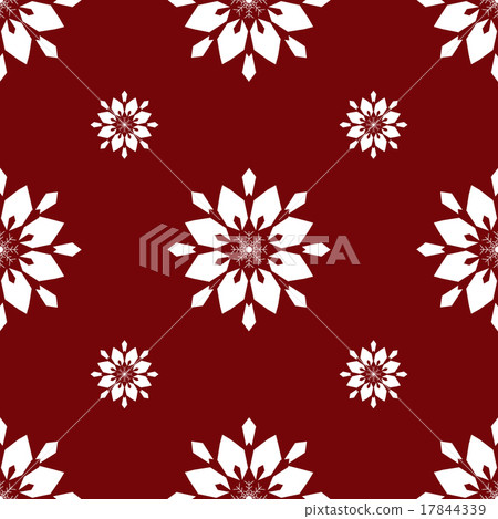 White Christmas snowflakes red seamless pattern White Christmas snowflakes red seamless pattern 17844339