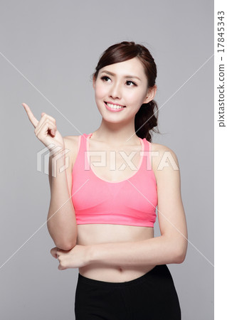 Sport girl look something 17845343