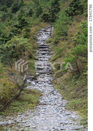 "Beef trail" heading from Benjin pit of Besshi Copper Mine to Copper Mountain Yue made in Meiji 13 "Beef trail" heading from Benjin pit of Besshi Copper Mine to Copper Mountain Yue made in Meiji 13 17845796
