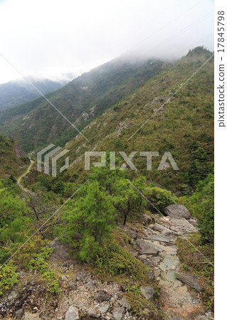 "Bull roadway" heading from Cool Mountain's Joyous Pit to Copper Mountain Valley (seen from Copper Mountain side) 17845798