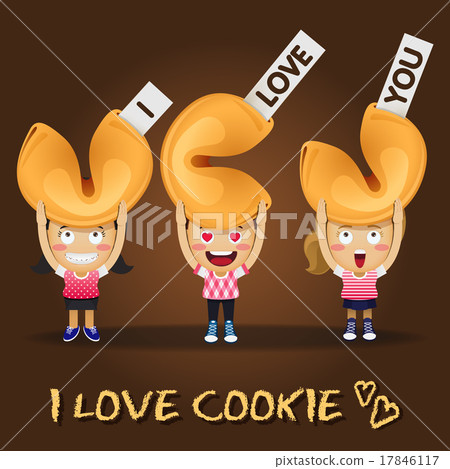 happy people carrying big fortune cookies 17846117