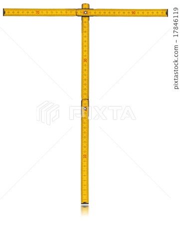 Font T - Old Yellow Meter Ruler 17846119