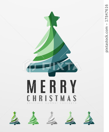 Set of abstract Christmas Tree Icons, business Set of abstract Christmas Tree Icons, business 17847616