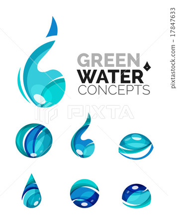 Set of abstract eco water icons, business logotype Set of abstract eco water icons, business logotype 17847633