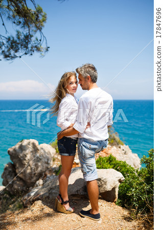 Happy couple on the seacoast Happy couple on the seacoast 17847696