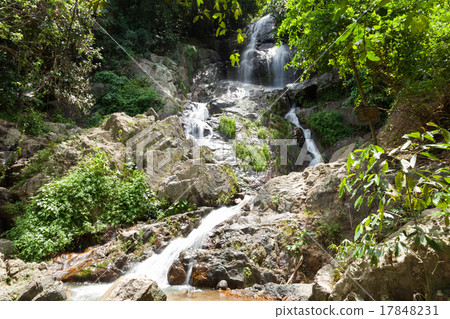 Water falls from cliff Water falls from cliff 17848231
