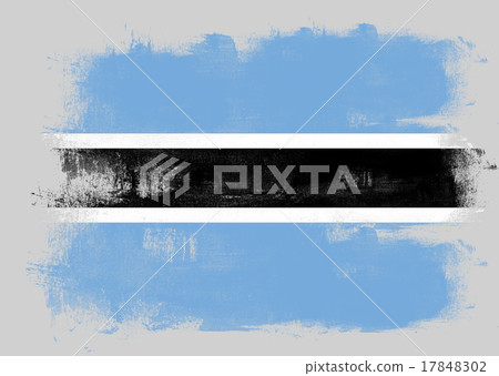 Flag of Botswana painted with brush - Stock Illustration [17848302] - PIXTA