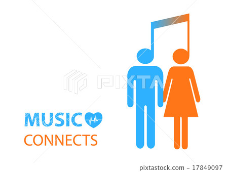 share  - two people listening to the same music 17849097
