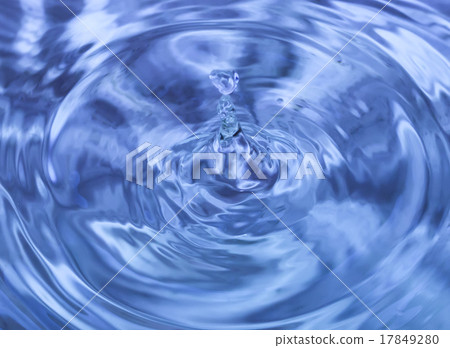 abstract of water drop in cool color tone 17849280