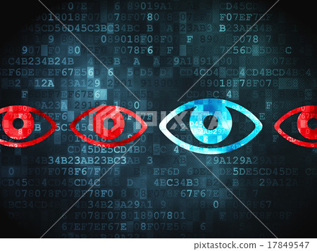 Security concept: Eye on digital background 17849547