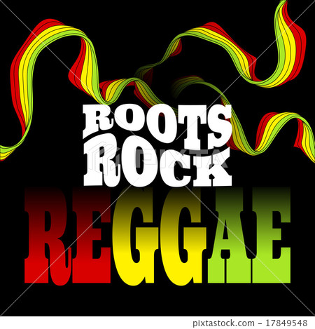 Roots Rock Reggae music design. Vector 17849548
