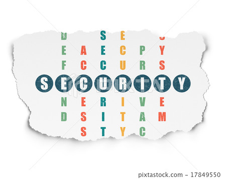 Security concept: Security in Crossword Puzzle 17849550