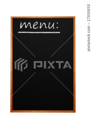 Menu title written with chalk on blackboard Menu title written with chalk on blackboard 17850858