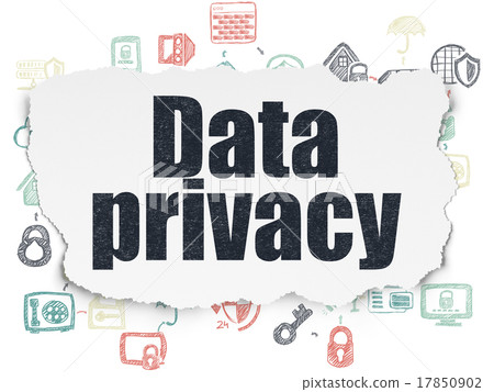 Security concept: Data Privacy on Torn Paper 17850902