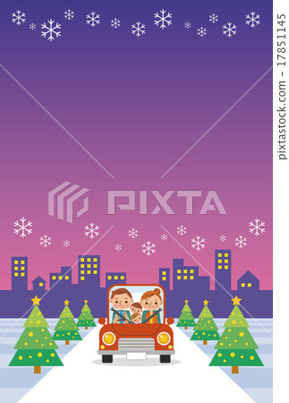 Family who enjoys driving (winter · Christmas) 17851145