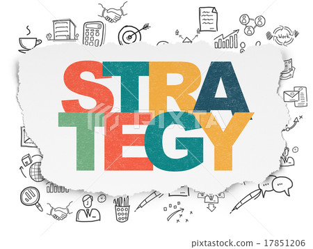 Finance concept: Strategy on Torn Paper background 17851206