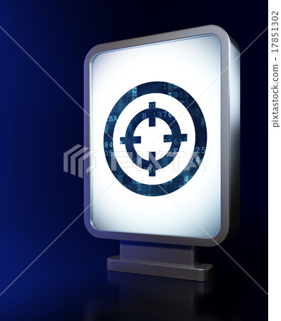 Finance concept: Target on billboard background Finance concept: Target on billboard background 17851302