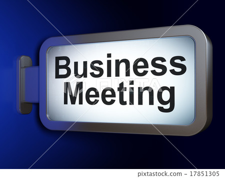 Finance concept: Business Meeting on billboard 17851305