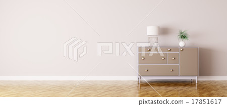 Interior of a room with chest of drawers 17851617