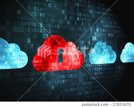 Cloud computing concept: Cloud With Keyhole on Cloud computing concept: Cloud With Keyhole on 17851670