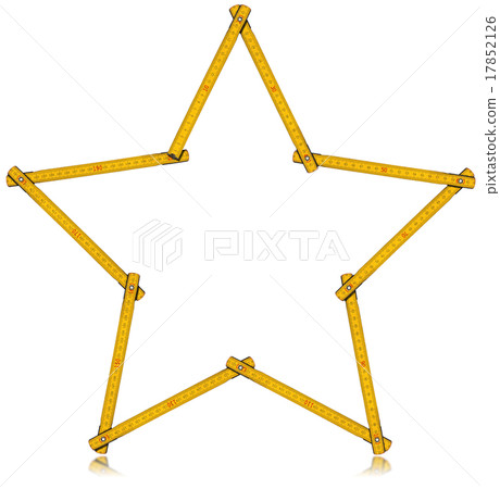 Wooden Folding Ruler Star Shaped 17852126