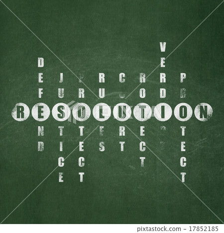 Law concept: Resolution in Crossword Puzzle 17852185