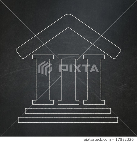 Law concept: Courthouse on chalkboard background 17852326