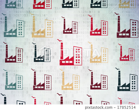 Business concept: Industry Building icons on Business concept: Industry Building icons on 17852514