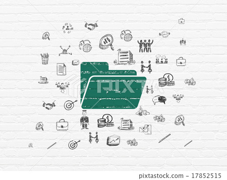 Finance concept: Folder on wall background Finance concept: Folder on wall background 17852515