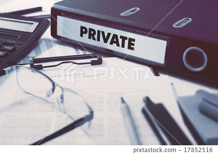Private on Office Folder. Toned Image. Private on Office Folder. Toned Image. 17852516